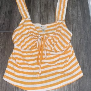 a cute crop top that ties in the middle and it’s pretty soft